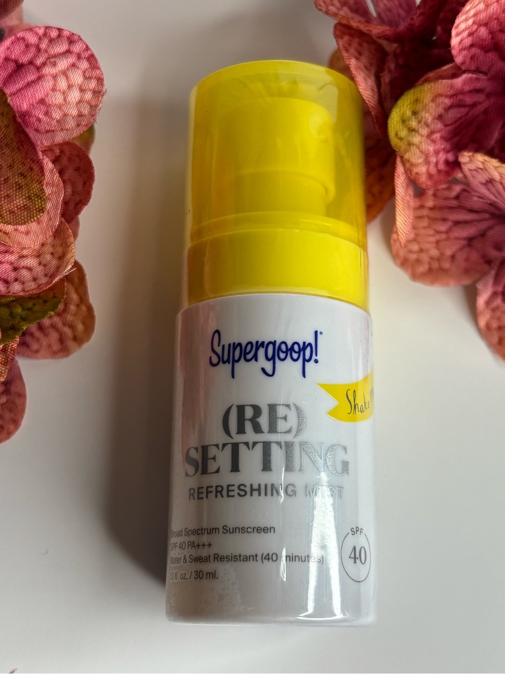 Supergoop! Yellow & White Setting Mist SPF 40